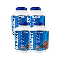 Pack 04 Proteina Evogen ISOJECT 1.8 kg Chocolate